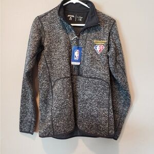 Antigua Women’s Black NBA Pullover Golden  Warriors